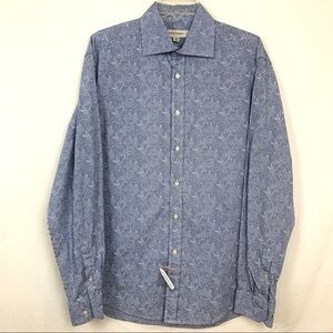 Rare Promo uomo blue flower shirt size L